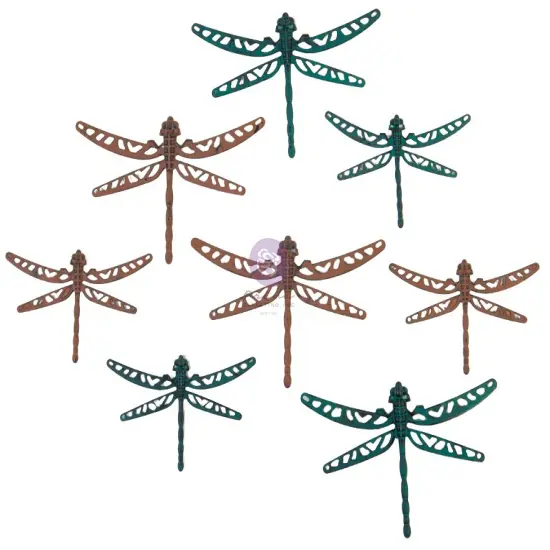 Finnabair Mechanicals Metal Embellishments-Scrapyard Dragonflies, 8/Pkg {3}