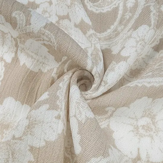 Rayon Crinkle Beige 100% Rayon Lightweight Apparel 1 Yard Fabric 50/52&rdquo; Wide {3}
