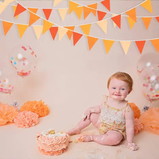 10M/32Ft Triangle Flag Fabric Banner Cotton Pennant Garland {4}