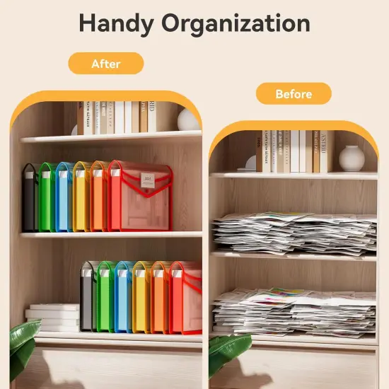 6 Pack Plastic Expanding File Folder {5}