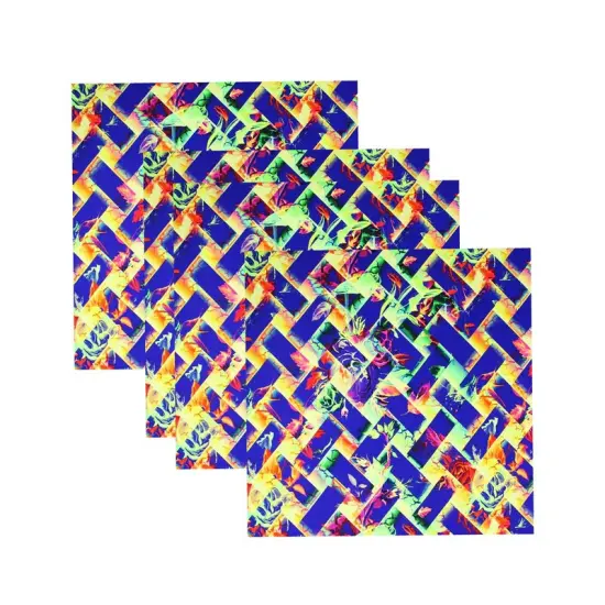 Rainbow Basket Weave Printed Spandex {5}