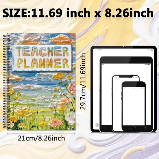Teacher Planner Book - A4 Size (Oil Painting) {2}