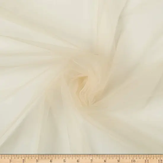 1 Yard Micro Stretch Mesh Nude Fabric, 100% Polyester, 60" Wide Champagne {1}