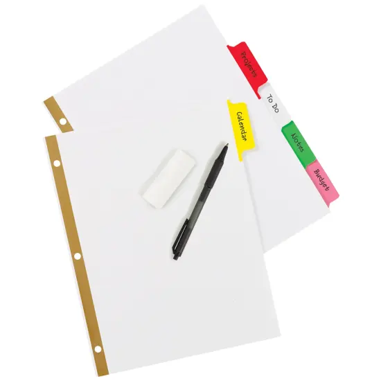 Avery Big Tab Write & Erase Dividers for 3 Ring Binders, 5-Tab Set, Multicolor Divider Tabs, Great for Organizing Projects, Reports, Finances, and More (6-Pack of 23076) {2}