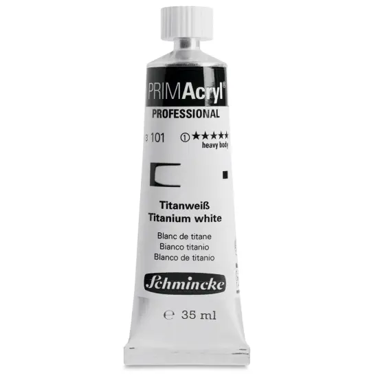 Schmincke Primacryl Professional Acrylic Paint - Titanium White, 35 ml Tube {1}