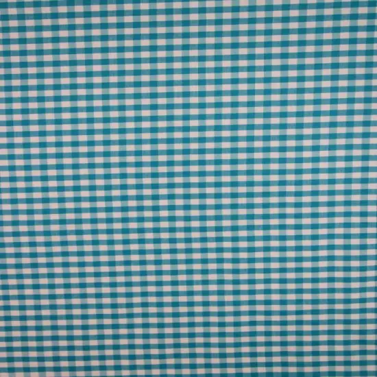 1 Yard Turquoise 1/8&Prime; Gingham Checkered Poly Cotton Fabric Lightweight Woven Non-Stretch 58/59 Inch Wide {2}