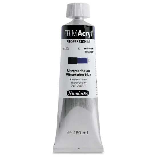 Schmincke Primacryl Professional Acrylic Paint - Ultramarine Blue, 150 ml Tube {1}