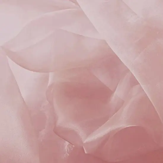 1 Yard Dusty Rose Sparkle Sheer Organza Fabric 60" Wide {1}