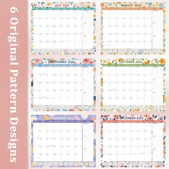 Desk Calendar 2025-2026 - 22"x17" - Ditsy Floral (Extra Large) {1}