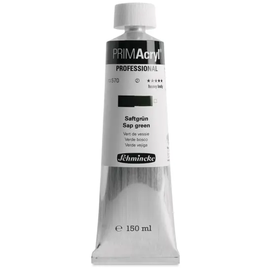 Schmincke Primacryl Professional Acrylic Paint - Sap Green, 150 ml Tube {1}