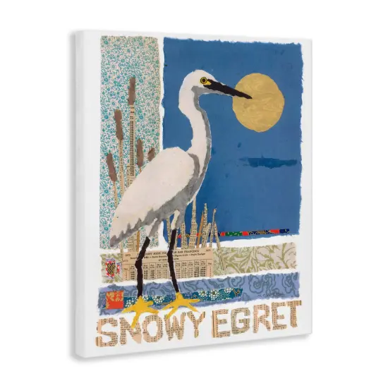 Stupell Industries Nautical Snowy Egret Canvas, design by Nancy Overton {3}