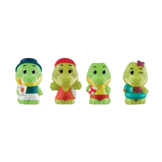 Timber Tots: Crocodile Family - 4 Character Set, Toy Figurines Change Color In Water, 1.75-2" Animal Miniatures w/ Unique Details, Kids-Toddlers 18Mo+ {3}