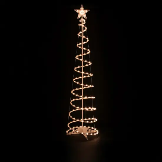 Northlight 6' Pre-Lit Spiral Christmas Tree - Clear Lights White {1}