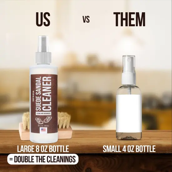 IMPRESA 8oz Suede Shoe Cleaning Kit for Shoes & Birkenstocks - Made in USA Shoe Cleaning Solution with Brush Tools for Birkenstock Cleaner Kit {3}