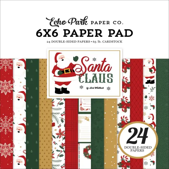 Echo Park Double-Sided Paper Pad 6"X6"-Santa Claus {1}
