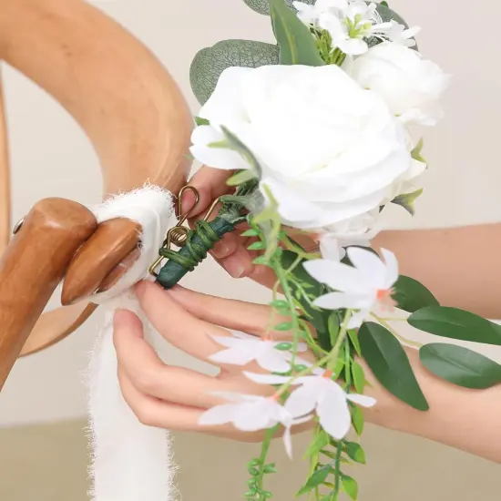 Chair Decorations Artificial Flowers for Wedding {3}