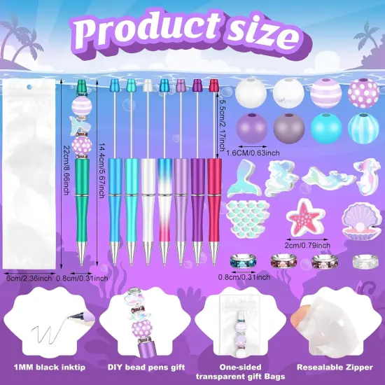 24 Sets Plastic Beadable Pens {2}