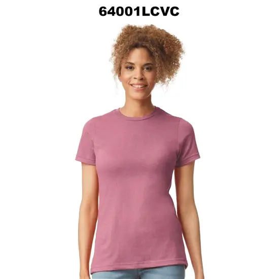 Gildan&reg; Softstyle Women's CVC Crewneck Short Sleeve T-Shirt Gunmetal {4}