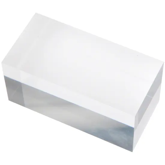 Plymor Clear Polished Acrylic Rectangular Display Block, 2" H x 2" W x 4" D {2}