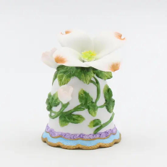 Ceramic Mini Dogwood Flower Bell, Home Decor, Gift for Her, Gift for Mom {2}