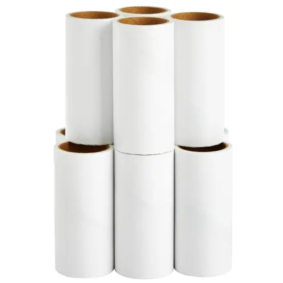 12 Pack Lint Roller for Clothes with 696 Sheets, 2 Handles and 10 Sticky Roll Refills for Pet Hair Removal, Laundry White {7}