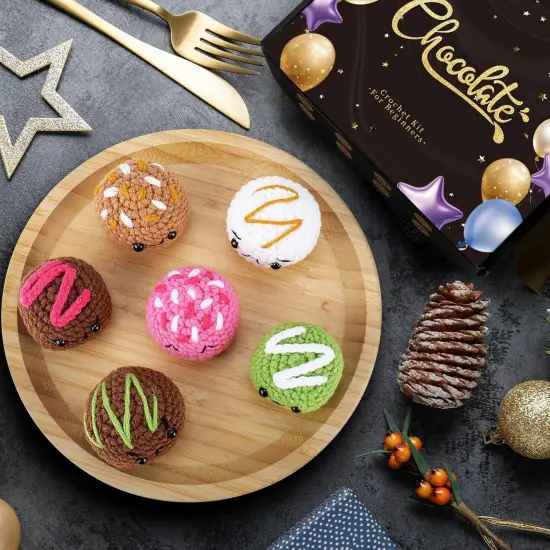 Crochet Kit for Beginners - 6 PCS Chocolates {2}