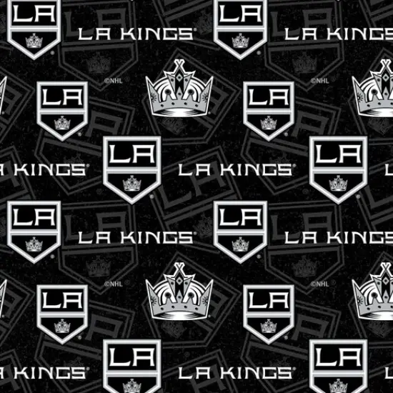 NHL Licensed Los Angeles Kings Tone on Tone 1199-KNG Cotton Fabric by the Yard {1}
