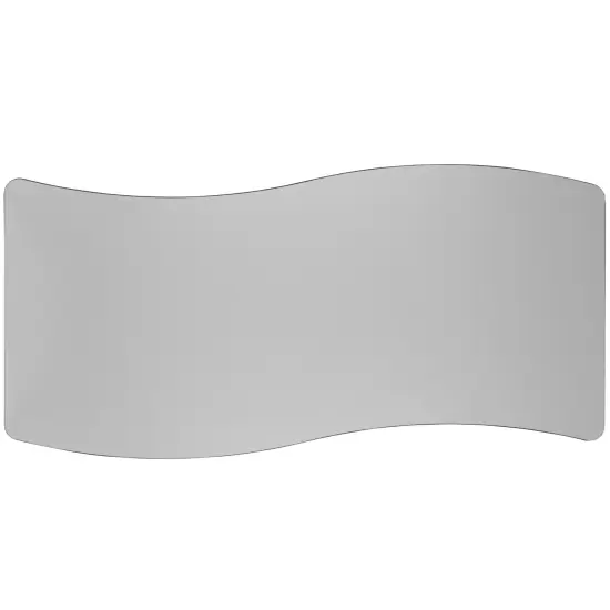 Emma and Oliver Mobile 26"W x 60"L Rectangle Wave Flexible Collaborative Adjustable Activity Table Grey {6}