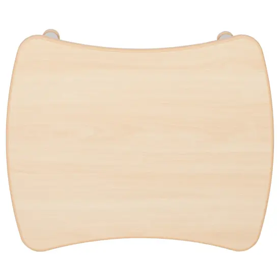 Emma and Oliver 21.875"W x 26.625"L Rectangular Plastic Height Adjustable Activity Table Set with 2 Chairs Natural {6}