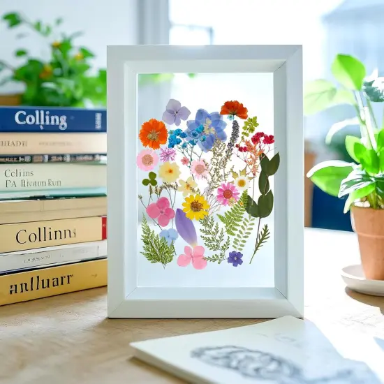 100 Pcs Dried Pressed Flowers - COLORFUL A {4}