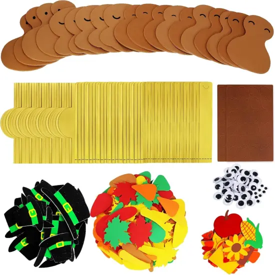 24 Sets Thanksgiving Turkey Headbands Fall Craft Kits {2}