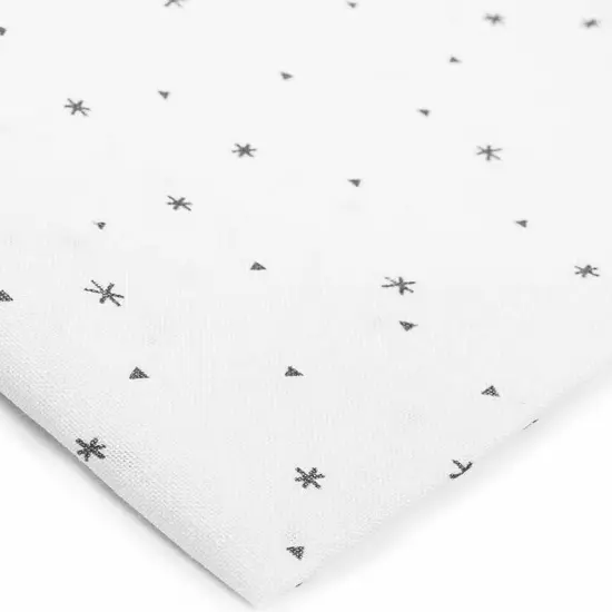 Precut Zweigart Belfast Sparkle 32 count Dark Grey Sparkle on White Linen {2}