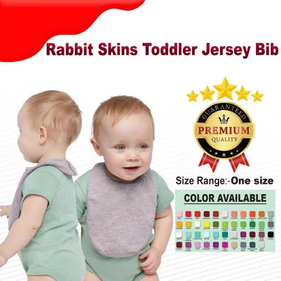 Rabbit Skins&reg; Toddler Jersey Bib - 1005 Light blue {2}