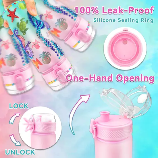 Decorate Your Own Water Bottle Craft Kits (Mermaid) {5}