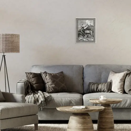 Stupell Industries Vintage Forest Elk Scenery Wall Plaque By Lettered and Lined {2}