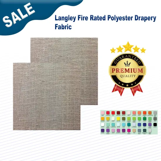Langley Fire Rated Polyester Drapery Fabric {2}