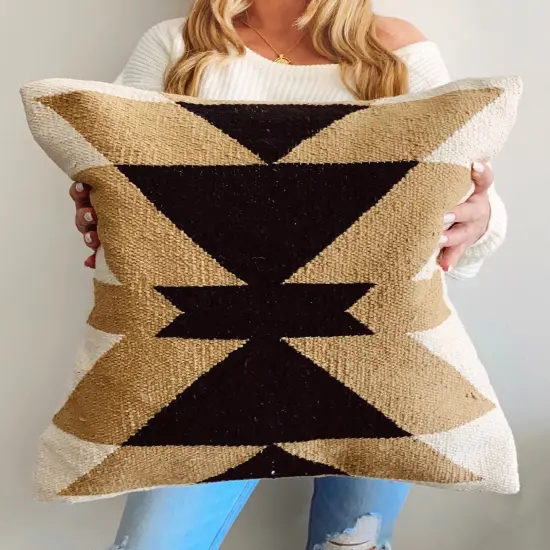 Handmade Southwestern Pillow Cover &ndash; 20&rdquo; Neutral Boho Decor {3}