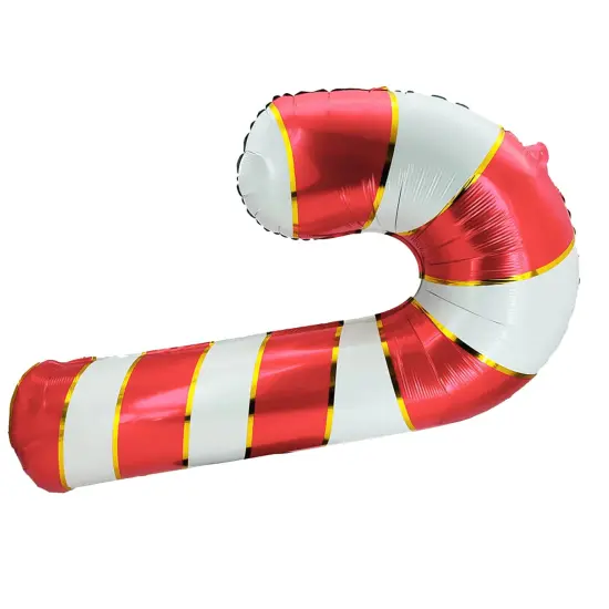 LA Balloons&reg; 37 Inch Candy Cane Red & White Foil Balloon {5}