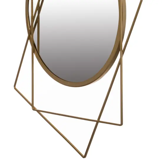 Uniquewise Decorative Metal Wall Mounted Modern Mirror - Perfect for Living Room, Bedroom, Bathroom Vanity, Entryway, or Hallway, Adding Elegance and Charm to Your Space {3}