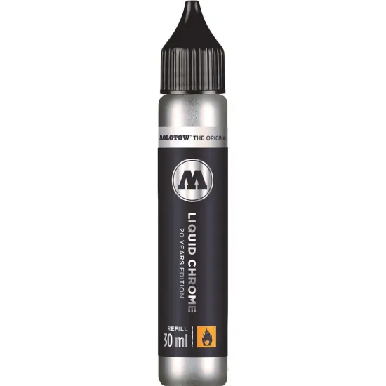 Molotow ONE4ALL Acrylic Paint Refill, Liquid Chrome, 30ml Bottle, 1 Each {1}