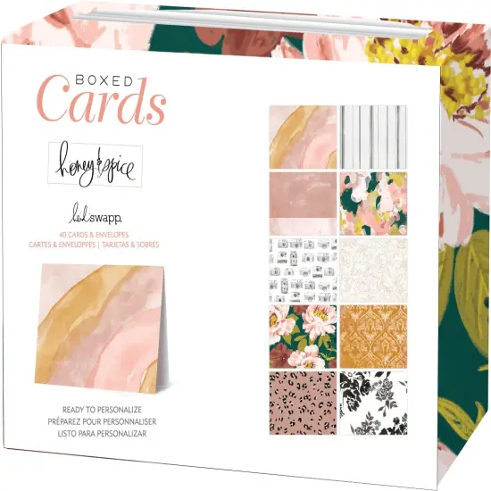 Heidi Swapp A2 Cards W/Envelopes (4.375"X5.75") 40/Box-Honey Spice {3}