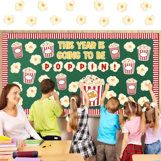 134Pcs Back to School Popcorn Bulletin Board {5}