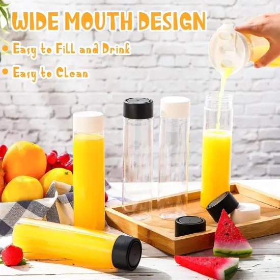 12 Pcs 13.5 oz Plastic Juice Bottles with Caps {3}