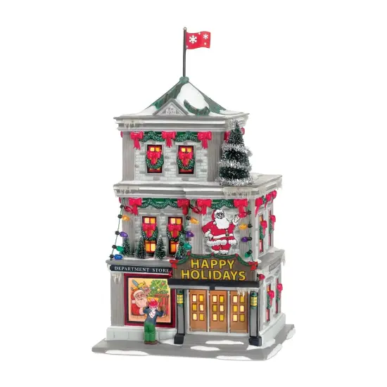 Department 56 Lighted 'Department Store' from 'A Christmas Story' Village Display Piece - 9" Gray {1}