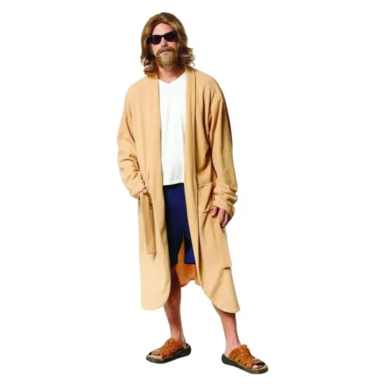 Lazy Guy Costume Robe With Wig | One Size {1}