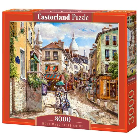 3000 Piece Jigsaw Puzzle, Montmartre Sacre Coeur, Puzzle of France, Paris, Adult Puzzles, Castorland C-300518-2 {1}