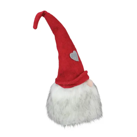Northlight Gnome with Bendable Felt Hat with Heart Accent Christmas Decoration - 21" White {4}