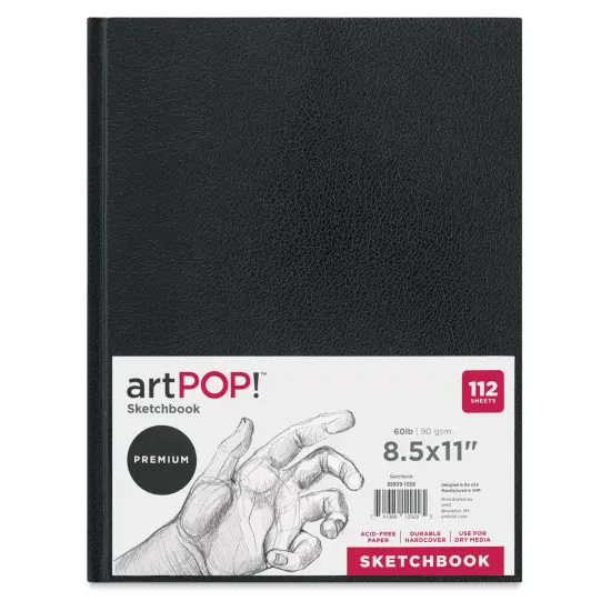 artPOP! Stitched Hardbound Sketchbook, 8-1/2"W x 11"L, 112 Sheet Drawing Pads, 60 lb/90 GSM Paper, Art Supplies for Drawing, Sketching, Illustration, and Journaling {2}