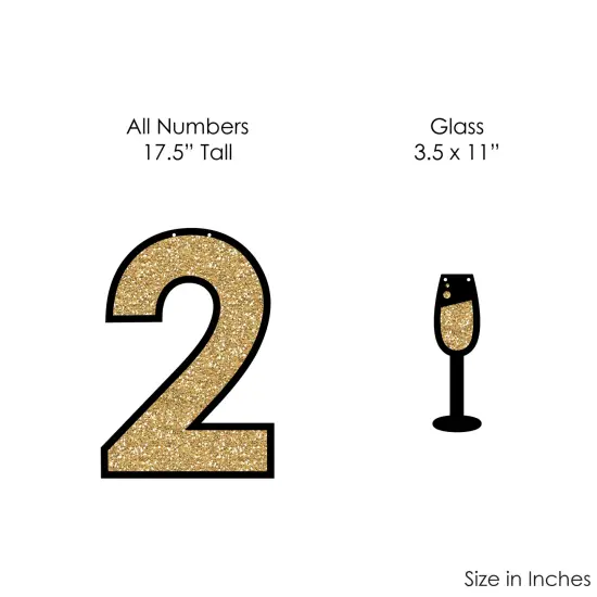 Big Dot of Happiness New Year's Eve - Gold - 2025 New Years Eve Party Decorations - 2025 - Outdoor Letter Banner {7}