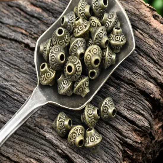 *100* 6mm Antique Bronze Bicone Spacer Beads {2}